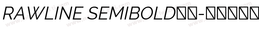 RAWLINE SEMIBOLD字体字体转换